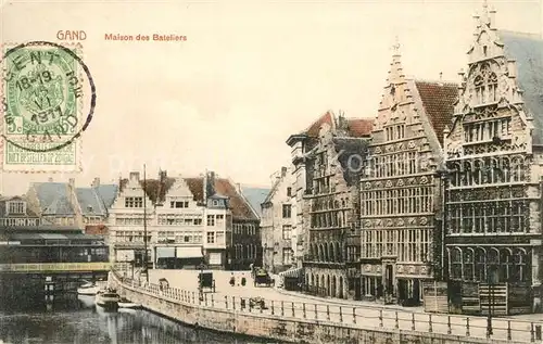 AK / Ansichtskarte Gand_Belgien Maison des Bateliers Gand Belgien