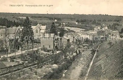 AK / Ansichtskarte Trois_Ponts Panorama du cote de la gare Trois Ponts