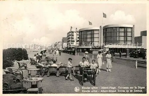 AK / Ansichtskarte Knocke sur Mer Albert Plage Terrasses sur la Digue Knocke sur Mer