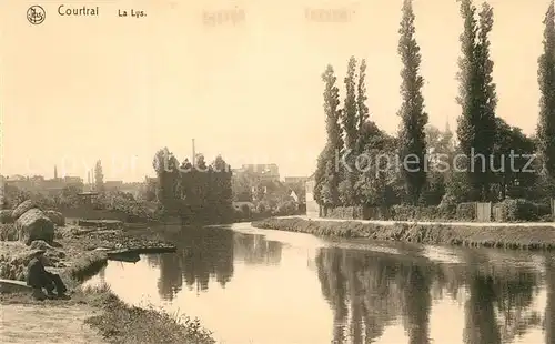 AK / Ansichtskarte Courtrai_Flandre La Lys Courtrai_Flandre