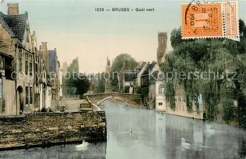AK / Ansichtskarte Bruges_Flandre Quai vert Bruges_Flandre