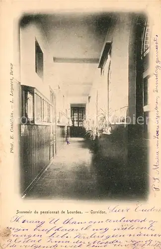AK / Ansichtskarte Lourdes_Oostakker Souvenirs du pensionnat Corridor Lourdes_Oostakker