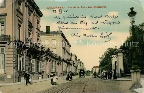 AK / Ansichtskarte Bruxelles_Bruessel Rue de la Loi Les Ministeres Bruxelles_Bruessel