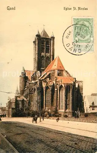 AK / Ansichtskarte Gand_Belgien Eglise St Nicolas Gand Belgien