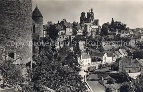 AK / Ansichtskarte Semur en Auxois Les remparts Eglise Notre Dame Semur en Auxois