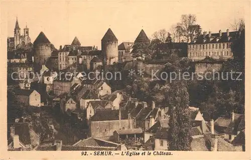 AK / Ansichtskarte Semur en Auxois Chateau Eglise  Semur en Auxois