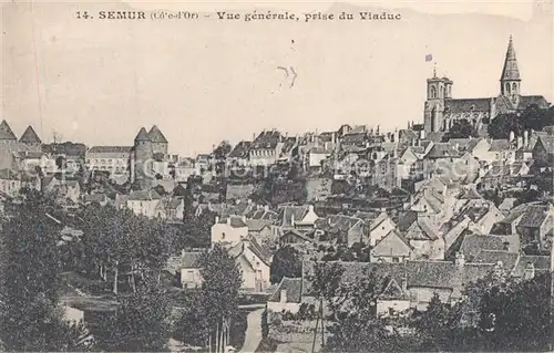 AK / Ansichtskarte Semur en Auxois Panorama Viaduc Semur en Auxois
