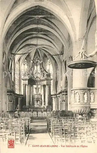 AK / Ansichtskarte Saint Jean de Losne Interieure de Eglise Saint Jean de Losne