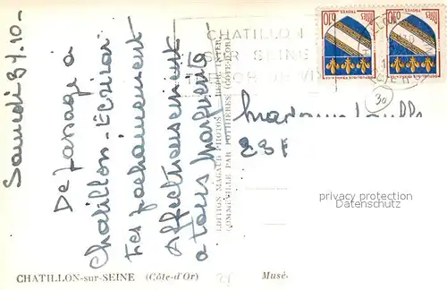 AK / Ansichtskarte Chatillon sur Seine Schloss Chatillon sur Seine