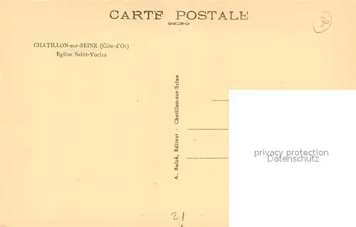 AK / Ansichtskarte Chatillon sur Seine Eglise Saint Vorles Chatillon sur Seine