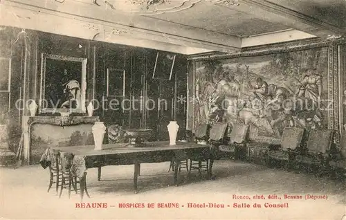 AK / Ansichtskarte Beaune_Cote_d_Or_Burgund Hotel Dieu Salle du Conscil Beaune_Cote_d_Or_Burgund