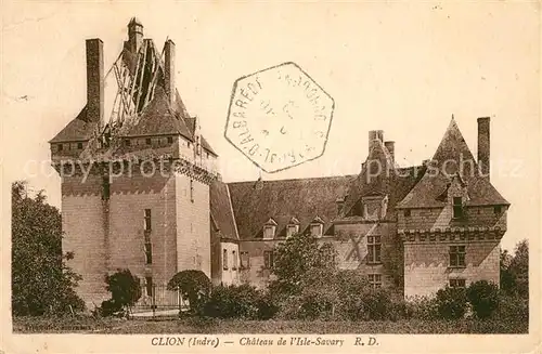AK / Ansichtskarte Clion_Indre Chateau de l`Isle Savary Clion Indre