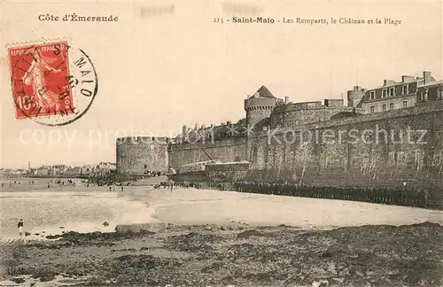 AK / Ansichtskarte Saint Malo_Ille et Vilaine_Bretagne Les Remparts Saint Malo_Ille et Vilaine