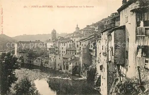 AK / Ansichtskarte Pont en Royans Maisons suspendues sur la Bourne Pont en Royans
