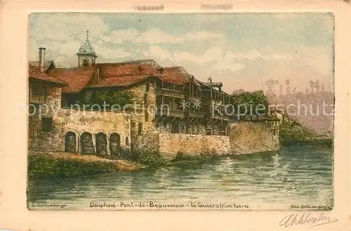 AK / Ansichtskarte Dauphine Pont de Beauvoisin K?nstlerkarte Dauphine