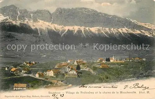 AK / Ansichtskarte Dauphine Village de Pr?lenfrey et la chaine de a Moucherolle Dauphine