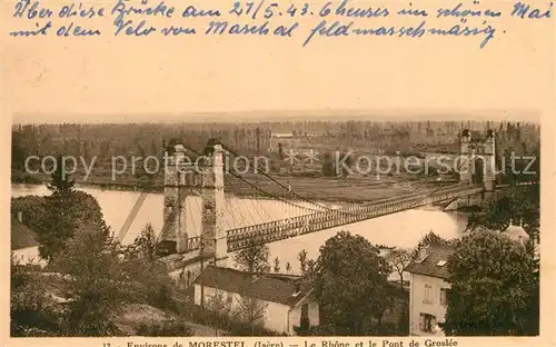 AK / Ansichtskarte Morestel Rhone et Pont de Grosl Morestel