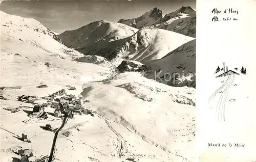 AK / Ansichtskarte Huez Alpe Massif de la Meije Huez