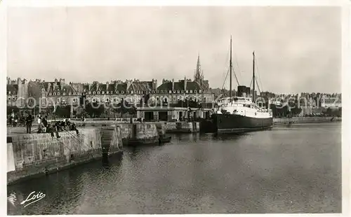 AK / Ansichtskarte Saint Malo_Ille et Vilaine_Bretagne Bassin Vauban et Gare Maritime Saint Malo_Ille et Vilaine