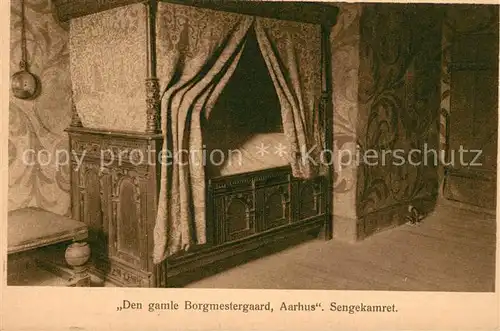 AK / Ansichtskarte Aarhus Den gamle Borgmestergaard Sengekamret Aarhus