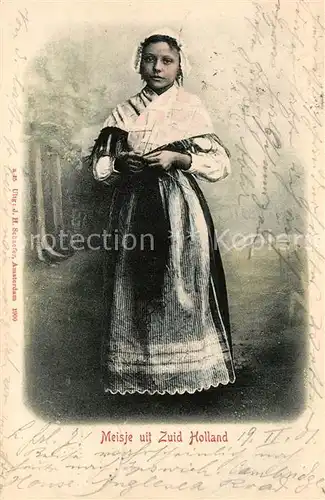 AK / Ansichtskarte Trachten_Holland Meisje uit Zuid Holland Junges Maedchen 