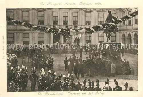 AK / Ansichtskarte Den_Haag De Haagsche Feesten De Bruidsstoet Vertrek uit het Paleis Den_Haag