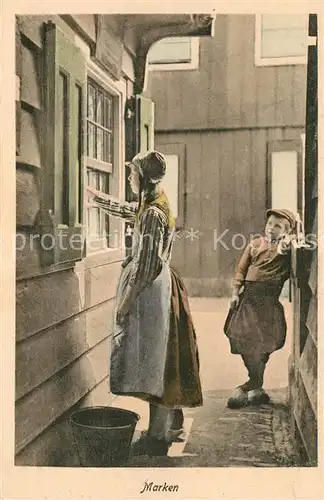 AK / Ansichtskarte Marken_Niederlande Kinder Trachten Marken_Niederlande