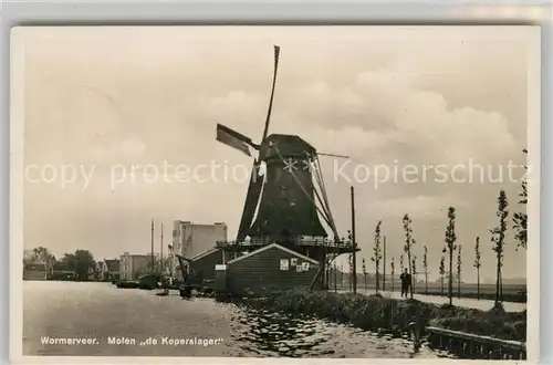 AK / Ansichtskarte Wormerveer Molen de Koperslager Windmuehle Wormerveer