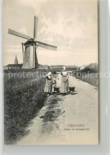AK / Ansichtskarte Domburg Molen en Dorpsgezicht Domburg