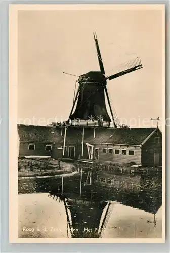 AK / Ansichtskarte Koog_aan_de_Zaan Molen Het Pink Windmuehle Koog_aan_de_Zaan