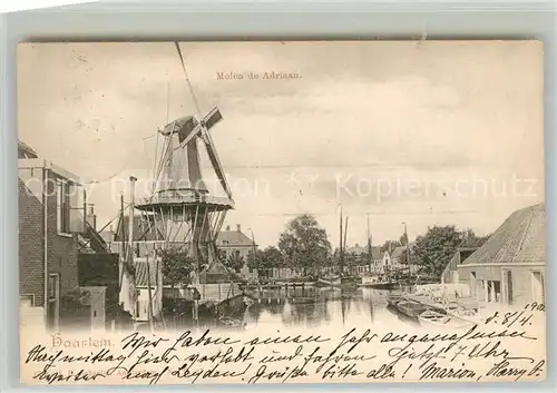 AK / Ansichtskarte Haarlem Molen de Adrinan Windmuehle Haarlem