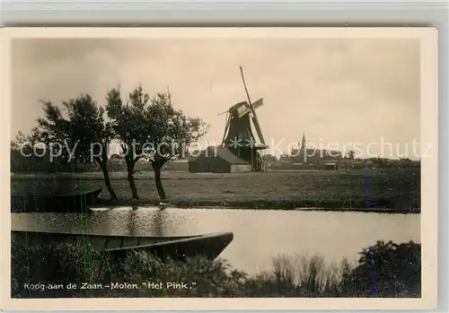 AK / Ansichtskarte Koog_aan_de_Zaan Molen Het Pink Kanal Windmuehle Koog_aan_de_Zaan