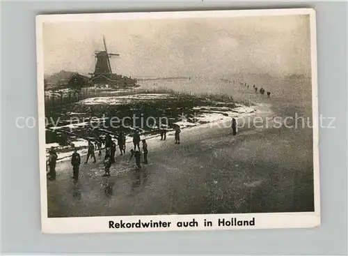 AK / Ansichtskarte Niederlande Rekordwinter auch in Holland Niederlande
