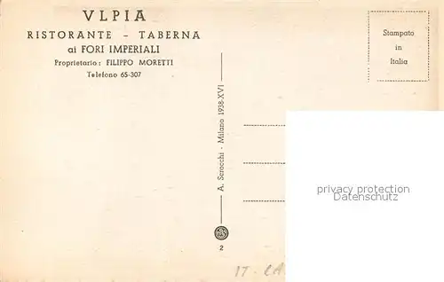 AK / Ansichtskarte Roma_Lido Ulpia Ristorante Taberna Dettaglio del Bar Roma_Lido