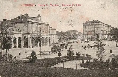 AK / Ansichtskarte Torino Piazza San Martino Stazione Susa Torino