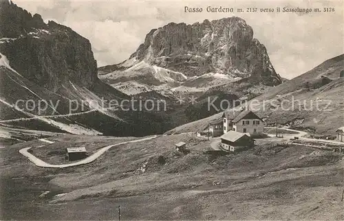AK / Ansichtskarte Passo_Gardena Sassolungo Panorama Passo Gardena