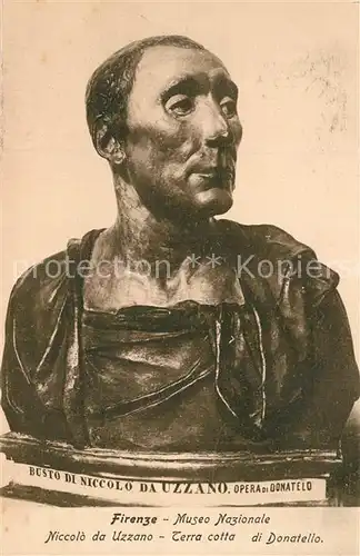 AK / Ansichtskarte Firenze_Toscana Museo Nazionale Niccolo da Uzzano Terra cotta di Donatello Firenze Toscana