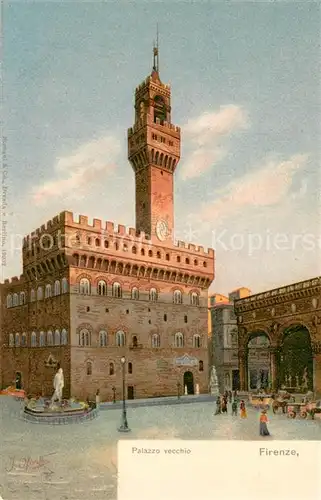 AK / Ansichtskarte Firenze_Toscana Palazzo Vecchio Litho Firenze Toscana
