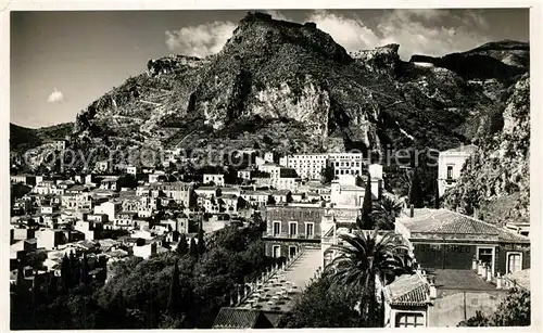 AK / Ansichtskarte Taormina_Sizilien Panorama col Castello Castelmola Taormina Sizilien