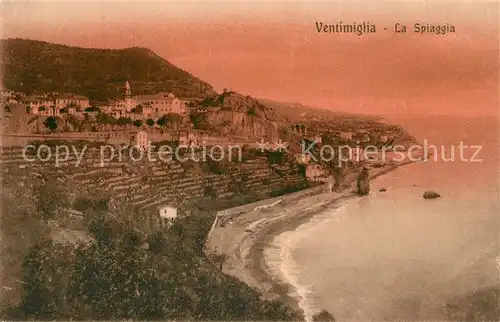 AK / Ansichtskarte Ventimiglia_Liguria La Spiaggia 