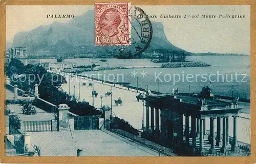 AK / Ansichtskarte Palermo_Sicilia Foro Umberto I Monte Pellegrino Palermo_Sicilia