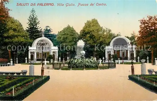 AK / Ansichtskarte Palermo_Sicilia Villa Giulia Piazza del Centro Palermo_Sicilia