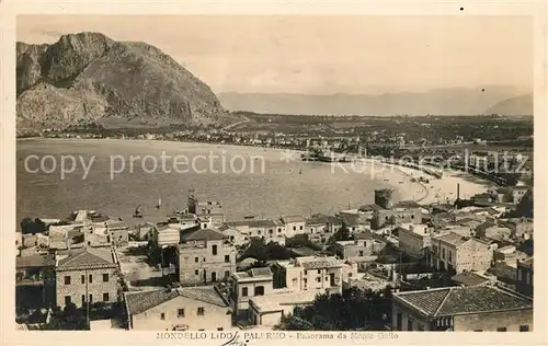 AK / Ansichtskarte Palermo_Sicilia Mondello Lido Panorama da Monte Gallo Palermo_Sicilia