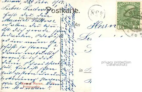 AK / Ansichtskarte Meran_Merano Fruehling Meran Merano