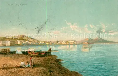 AK / Ansichtskarte Napoli_Neapel Panorama Kuenstlerkarte Napoli Neapel