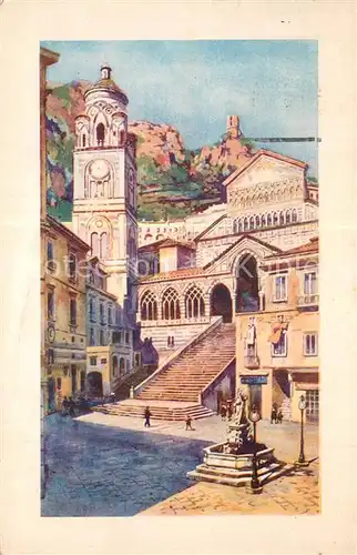 AK / Ansichtskarte Amalfi Duomo Kuenstlerkarte Amalfi