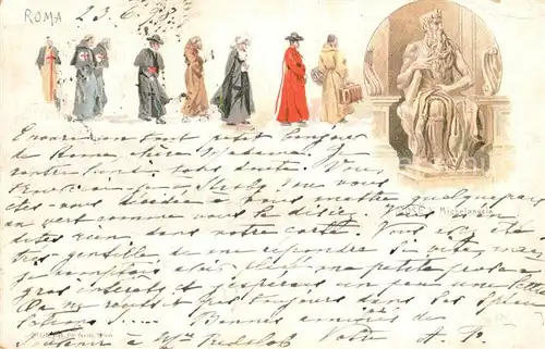 AK / Ansichtskarte Roma_Rom Mose Michelangelo Roma_Rom