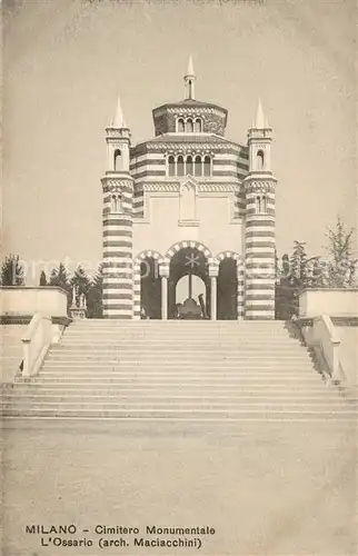 AK / Ansichtskarte Milano Cimitero Monumentale Ossario Milano