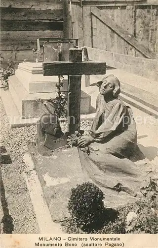 AK / Ansichtskarte Milano Cimitero Monumentale Monumeno Bono Milano