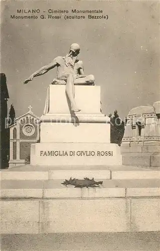 AK / Ansichtskarte Milano Cimitero Monumentale Monumento Giulio Rossi Milano